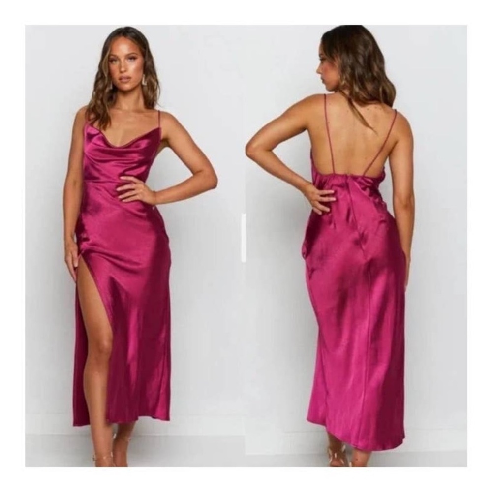 Lioness Walk The Line Magenta Maxi Dress NWT Size‎ US 6